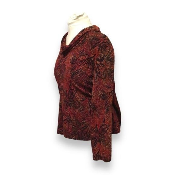 Carducci Vintage Women’s Long Sleeve Cowl Neck Sweater, Orange, size 3X - Picture 2 of 8